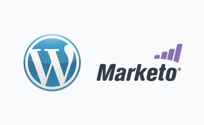 Image of Marketo and WordPress logos as we delve into how easy it is to integrate the two.