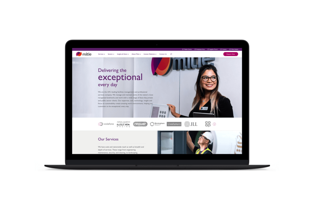 ClarityDX website for mitie plc