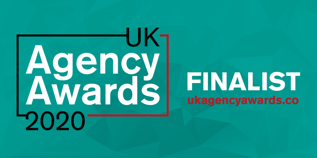 ClarityDX finalist badge for UK agency awards