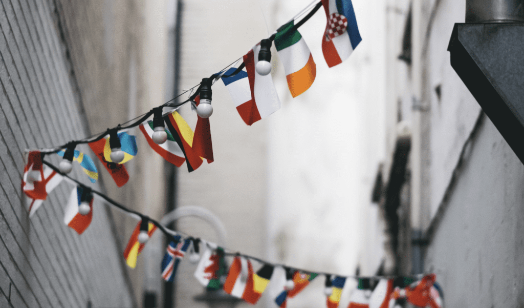 hanging flags