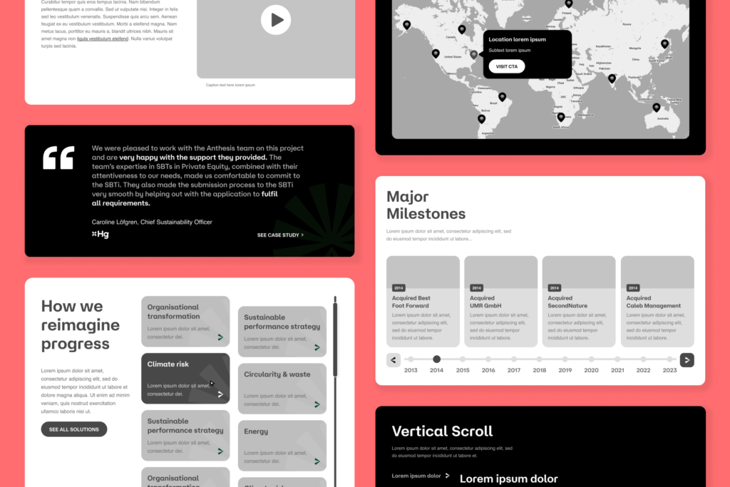 An image showing website UX UI wireframes